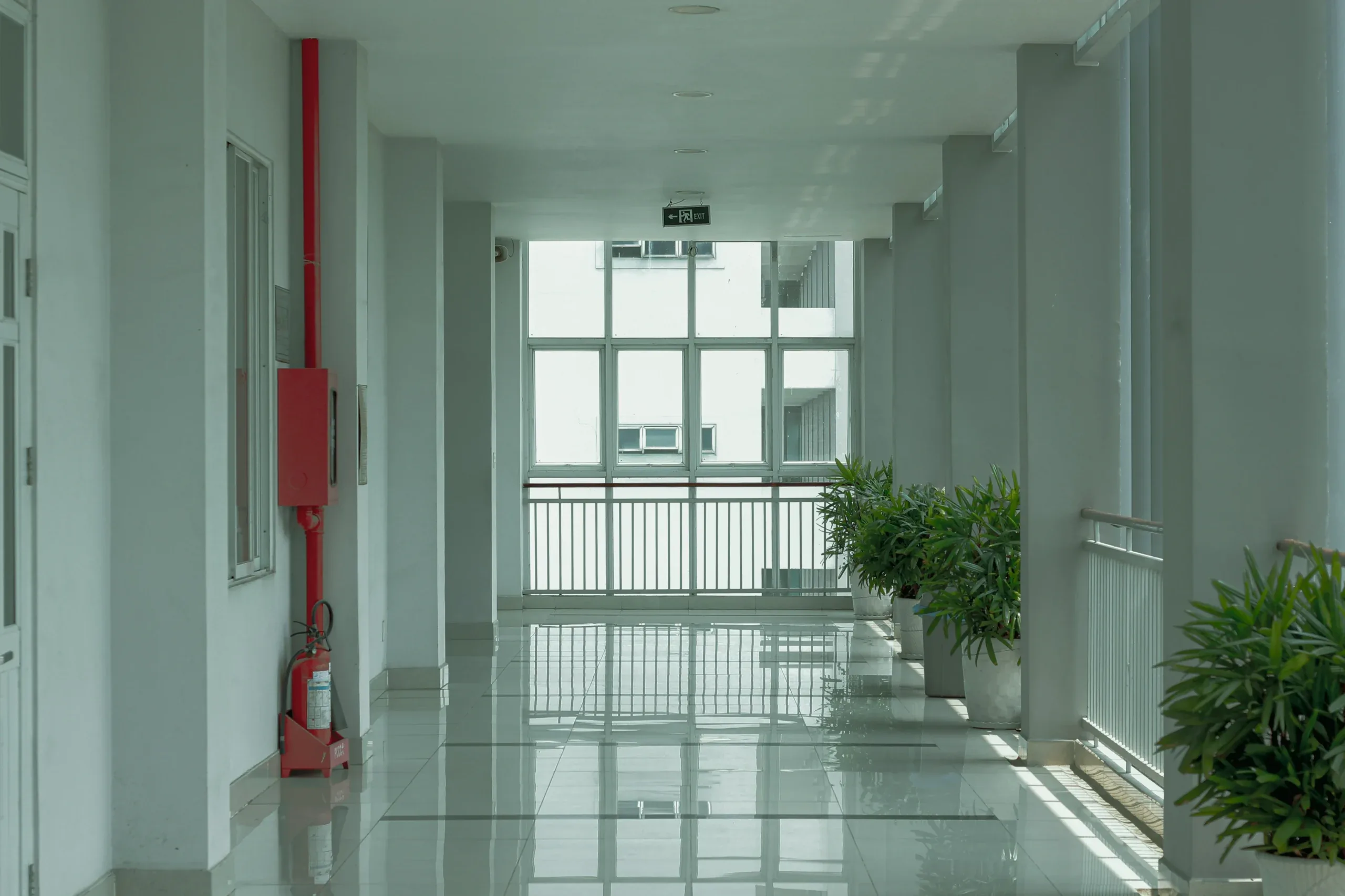 Garment factory production floor corridor during inspection