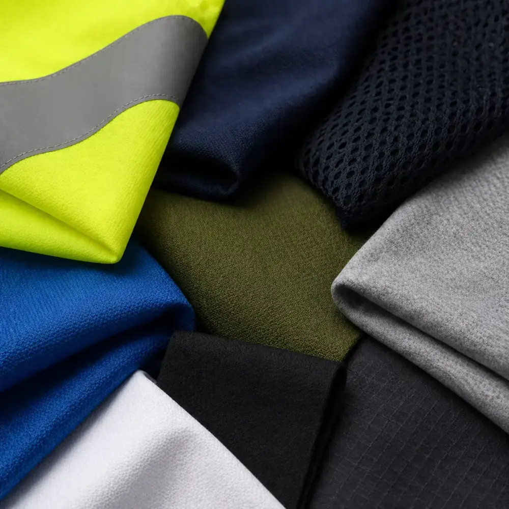Folded fabric rolls ready for export as bulk apparel goods